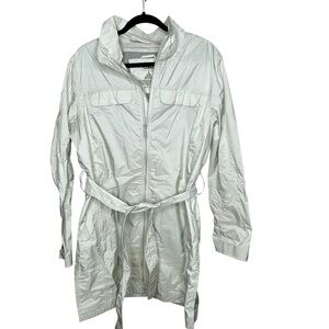L.L. Bean Women's White Belted Trench Coat size XL